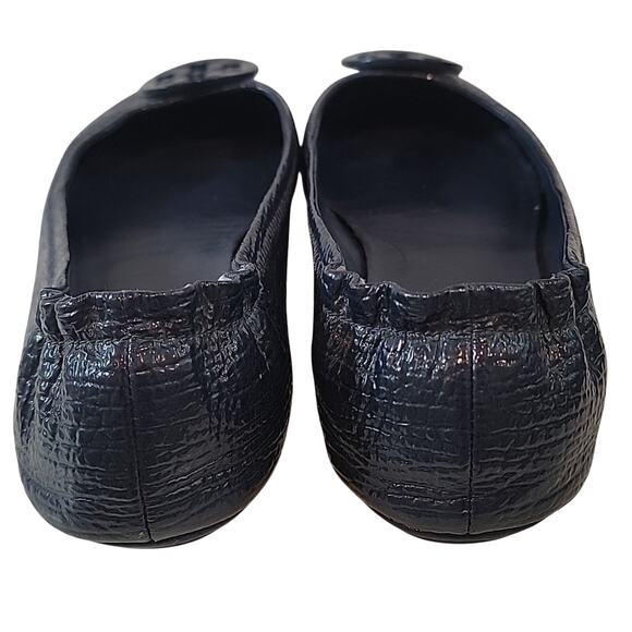 Tory Burch Minnie Patent Leather Travel Ballet Flats, Tory Navy, 9.5 - Picture 4 of 10